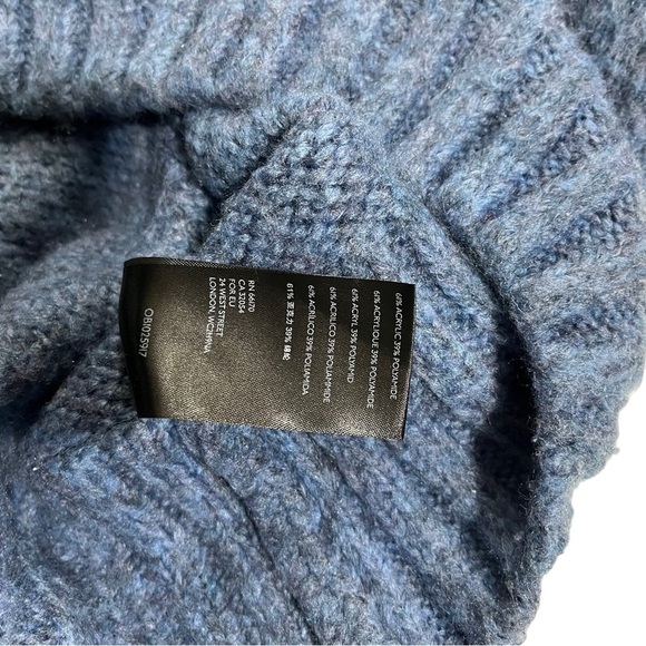 Urban Outfitters Women Heather Blue Knit Sweater Sz S Oversized Slouchy Crew - Picture 7 of 12